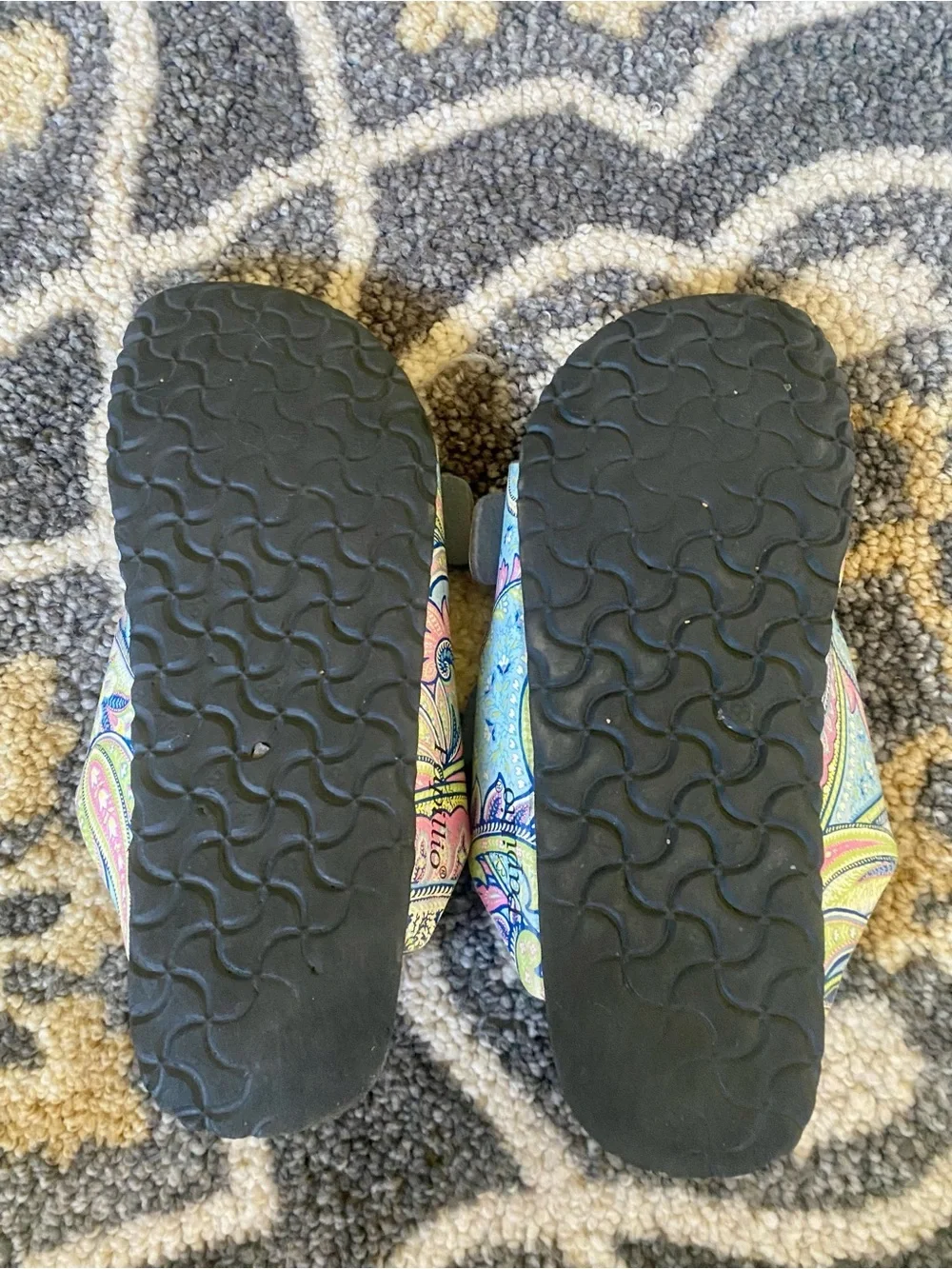 Birkenstock Papillio Arizona Sandals Paisley Blue Pink Size 41 US 8